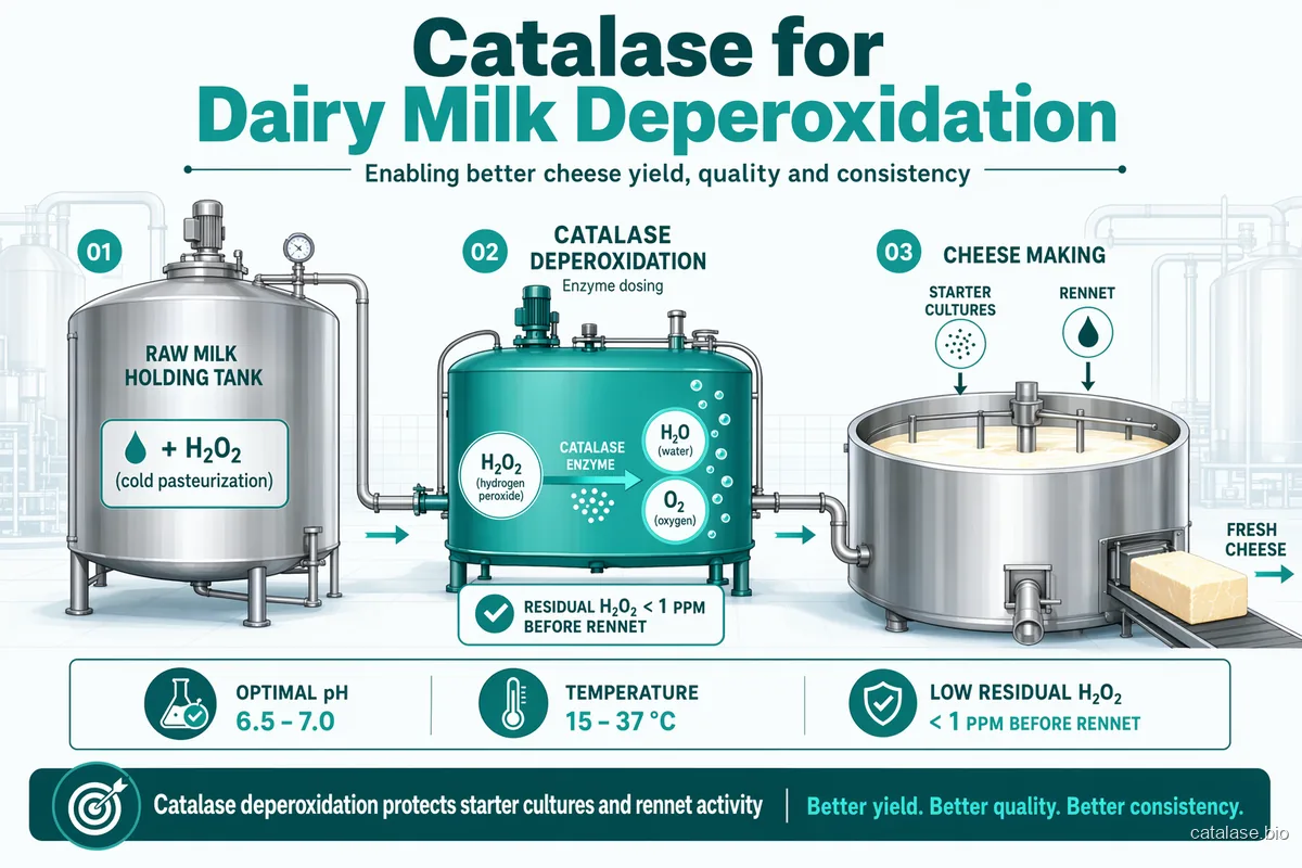 Catalase for Dairy Milk — Deperoxidation Before Culture Addition